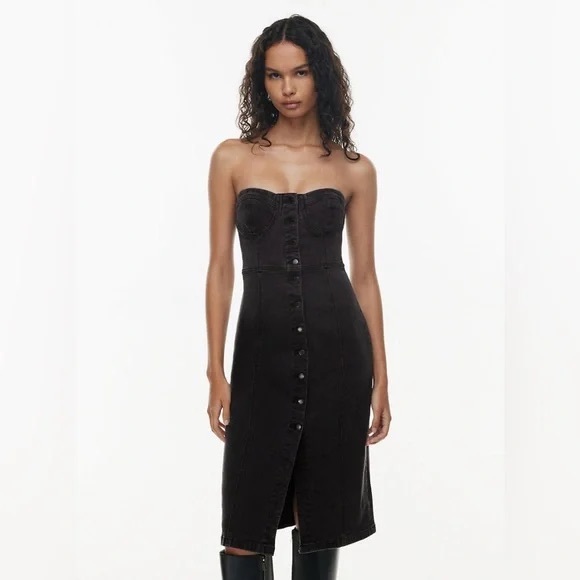The Denim Forum 90’s MIDI Dress - Picture 2 of 8